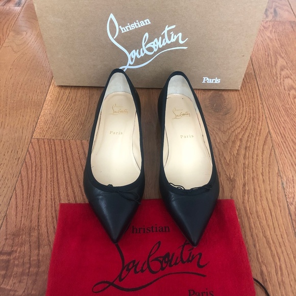 Christian Louboutin Shoes - LOUBOUTIN SOLA SOFIA POINTED BLACK FLAT 39 (US 9)